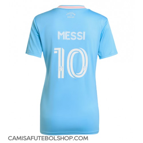 Camisa de time de futebol Inter Miami Lionel Messi #10 Replicas 3º Equipamento Feminina 2025-26 Manga Curta Camisa de time de futebol Inter Miami Lionel Messi #10 Replicas 3º Equipamento Feminina 2025-26 Manga Curta